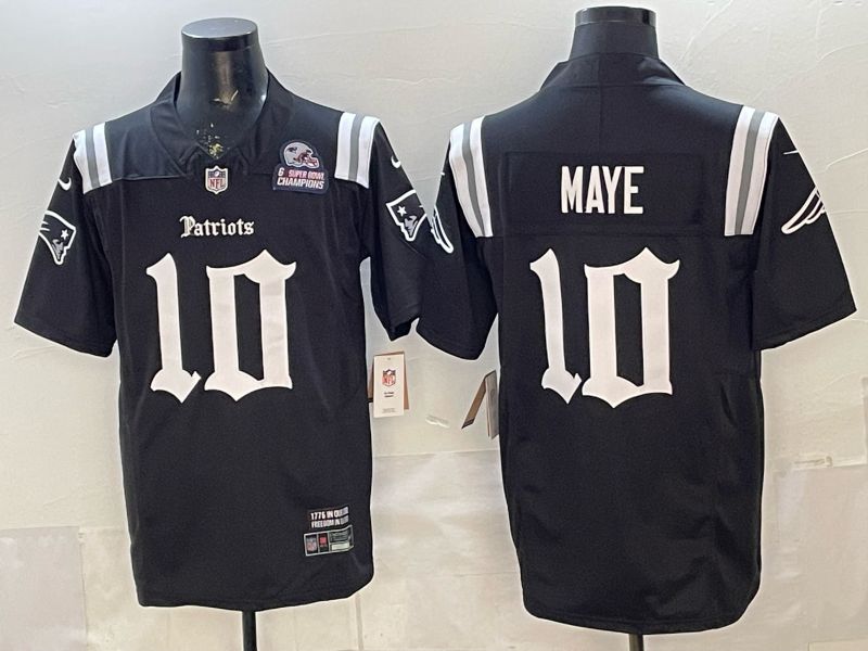 Men 2026 New England Patriots #10 Maye Black 7th generations Nike Limited NFL Jersey style 002->chicago bears->NFL Jersey